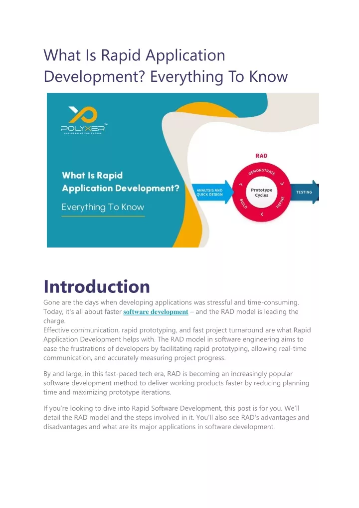 PPT - What Is Rapid Application Development? Everything To Know