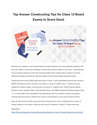 top answer constructing tips for class 12 board