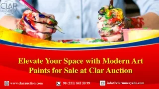 Elevate Your Space with Modern Art Paints for Sale at Clarauction
