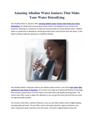 Very Healthy Water (12 Dec)