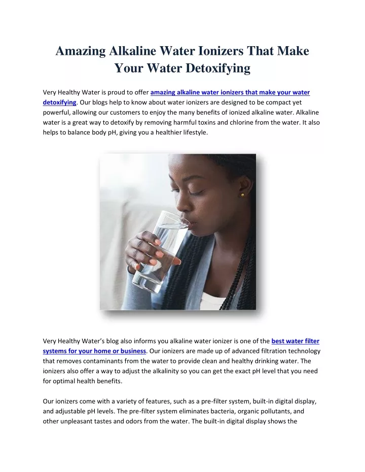 amazing alkaline water ionizers that make your