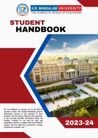 K R Mangalam University - Student Handbook-2023-24