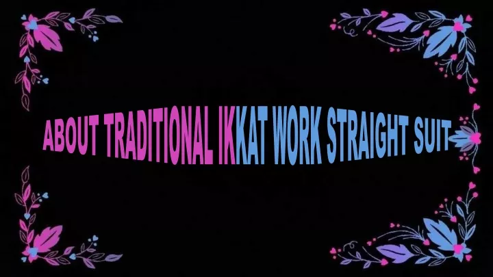 about traditional ik kat work straight suit