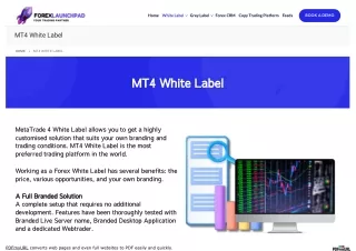 MT4 White Label | Mt4 White Label Cost