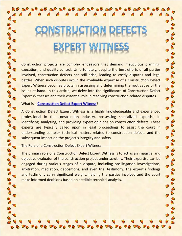 construction projects are complex endeavors that