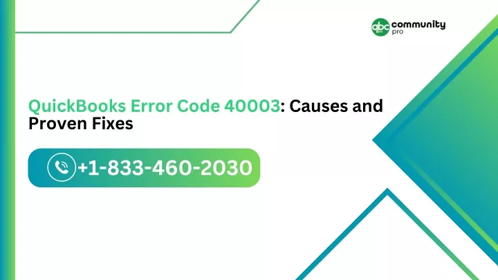 quickbooks error code 40003 causes and proven