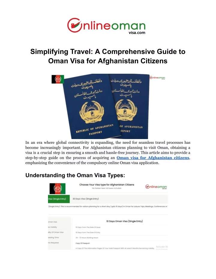 simplifying travel a comprehensive guide to oman