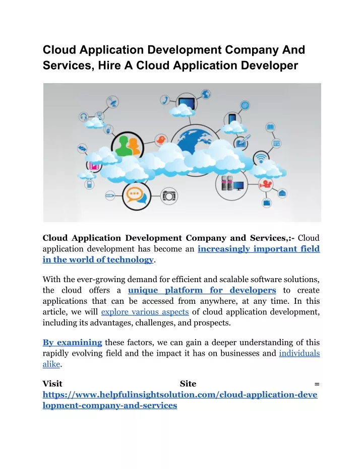 cloud application development company