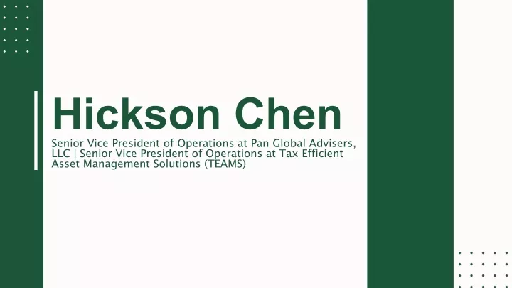 hickson chen senior vice president of operations