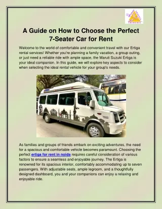 a guide on how to choose the perfect 7 seater