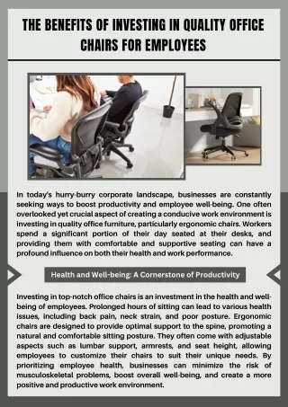 Ergonomic Office Chairs for Work