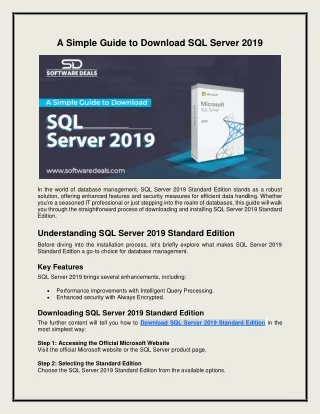 A Simple Guide to Download SQL Server 2019