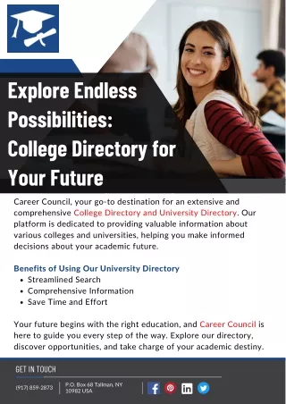 Explore Endless Possibilities: College Directory for Your Future