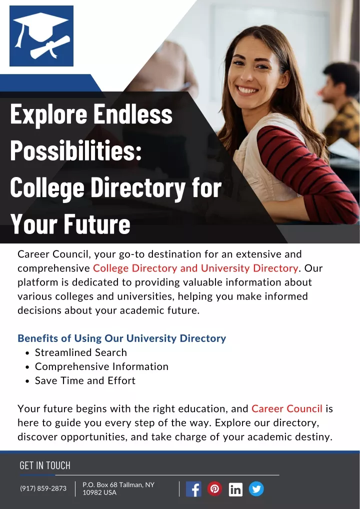explore endless possibilities college directory