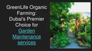 Garden maintenance services