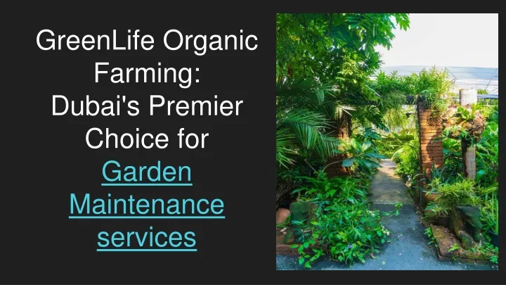 greenlife organic farming dubai s premier choice for garden maintenance services