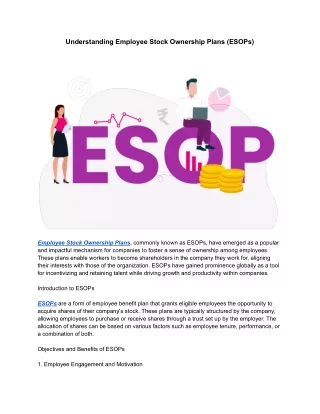 Understanding Employee Stock Ownership Plans (ESOPs) (1)