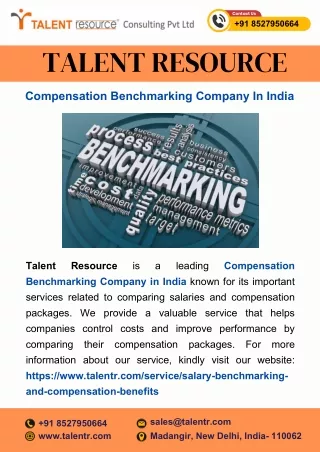 Compensation Benchmarking Company In India