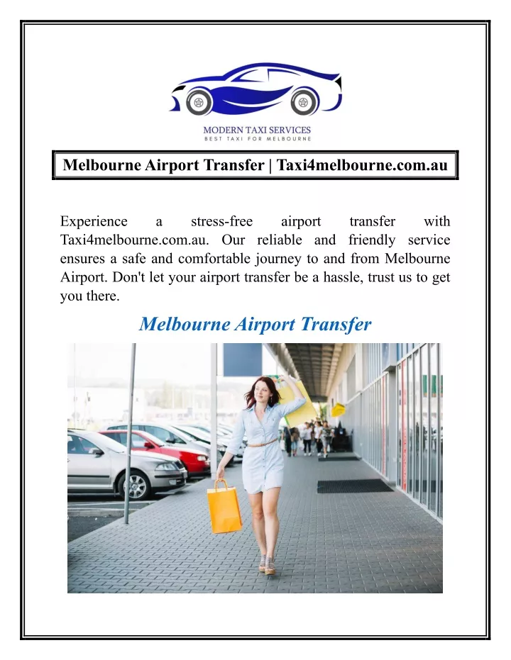 melbourne airport transfer taxi4melbourne com au