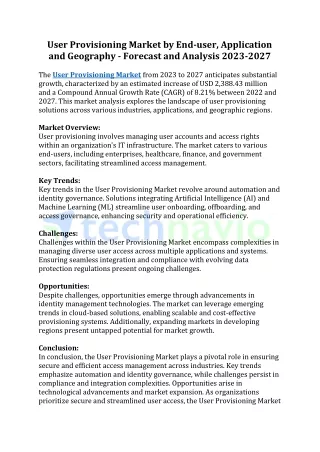 User Provisioning Market - 2023-2027