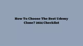 how to choose the best udemy clone 2024 checklist