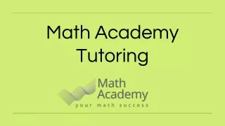math academy tutoring