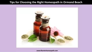 Tips for Choosing the Right Homeopath in Ormond Beach