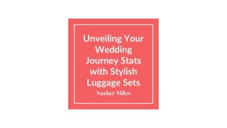 Unveiling Your Wedding Journey Stats with Stylish Luggage Sets