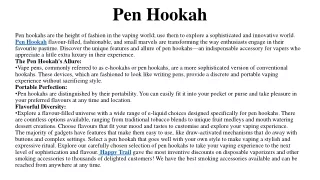 Pen Hookah