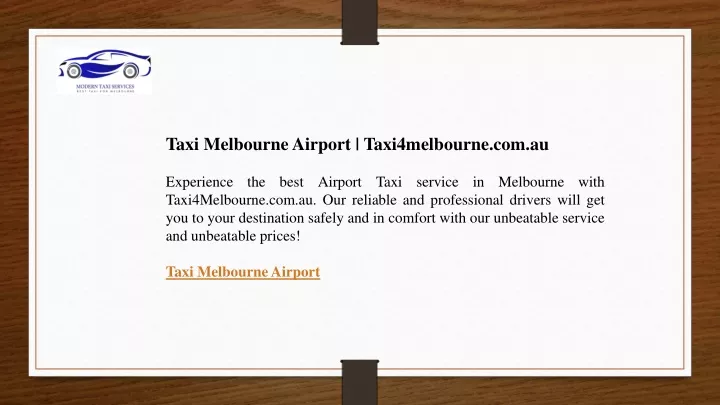 taxi melbourne airport taxi4melbourne