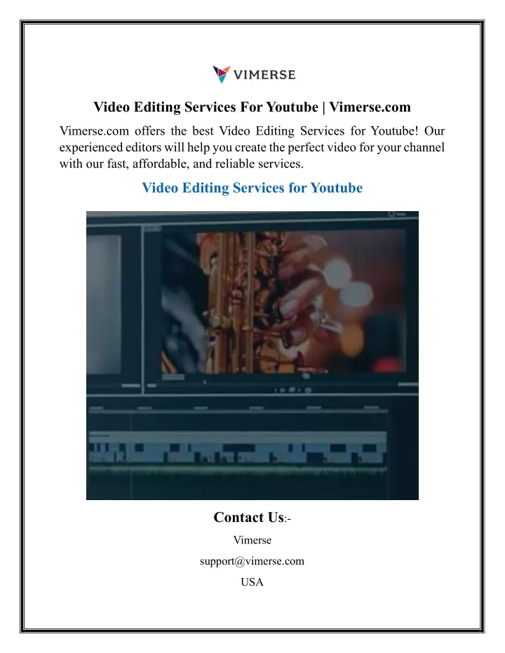 video editing services for youtube vimerse com