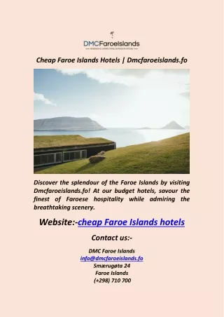 Cheap Faroe Islands Hotels  Dmcfaroeislands.fo