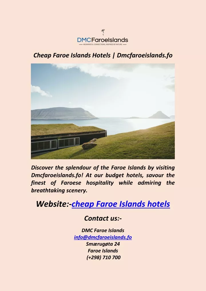 cheap faroe islands hotels dmcfaroeislands fo