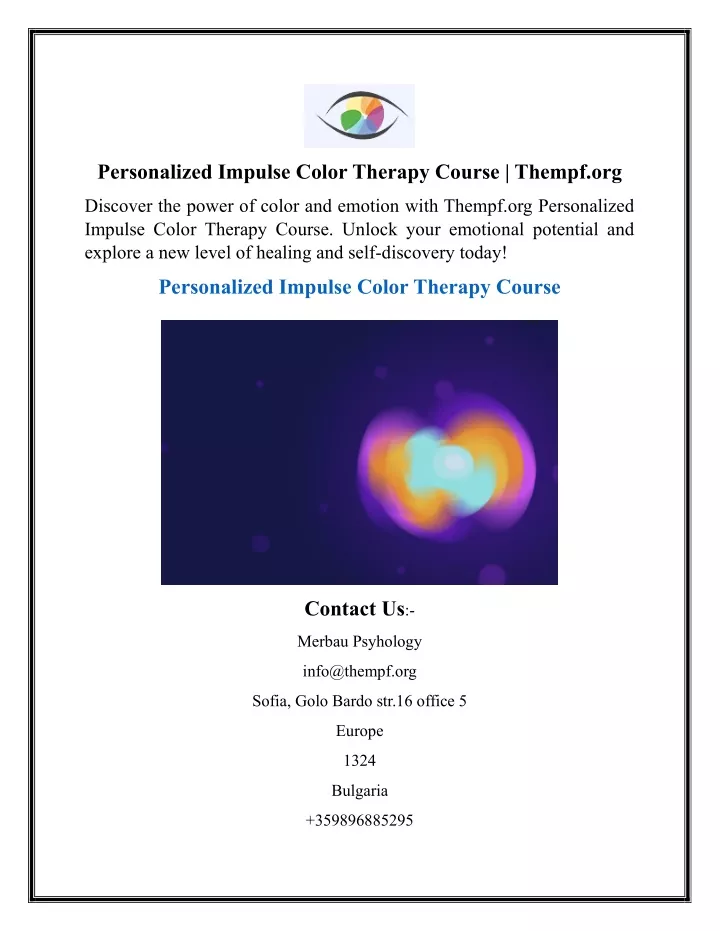 personalized impulse color therapy course thempf