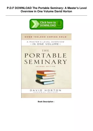 -Download-The-Portable-Seminary-A-Master-s-Level-Overview-in-One-Volume-by-