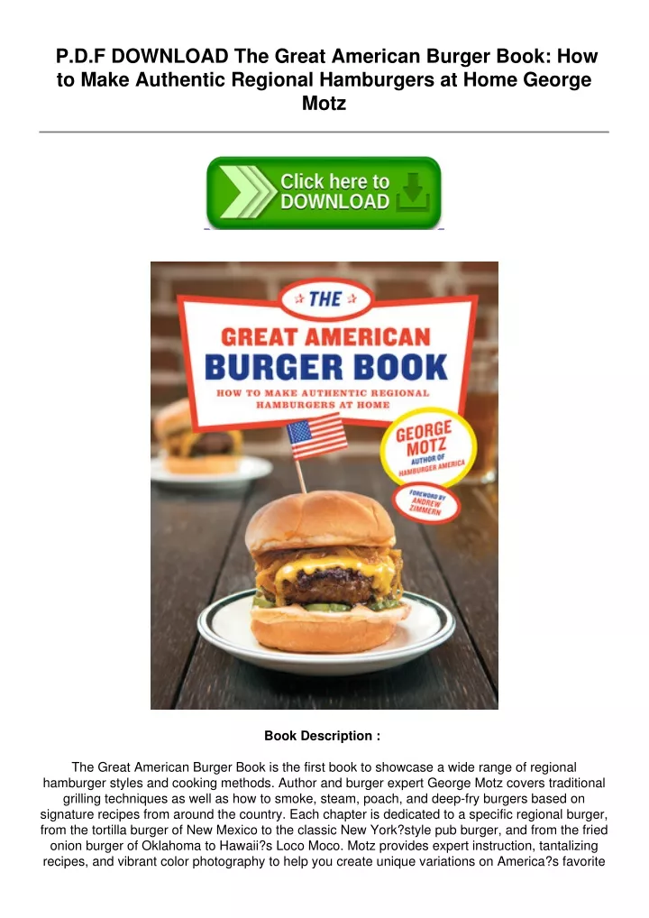 p d f download the great american burger book