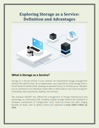 Exploring Storage as a Service - Definition and Advantages