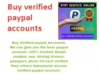 Buy verified paypal accounts