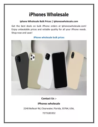Iphone Wholesale Bulk Prices   Iphoneswholesale.com