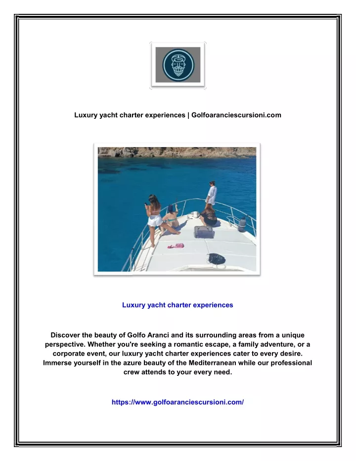 luxury yacht charter experiences
