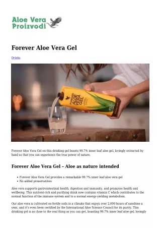 Forever Aloe Vera Gel English