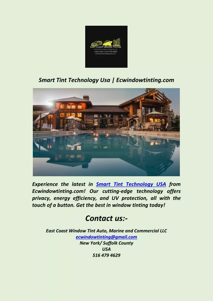 smart tint technology usa ecwindowtinting com