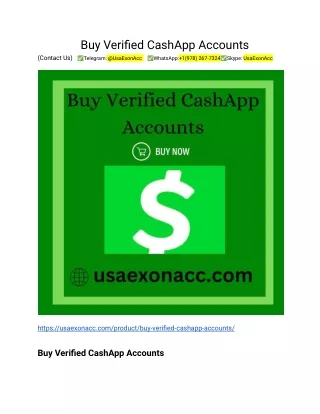 Buy Verified CashApp Accounts