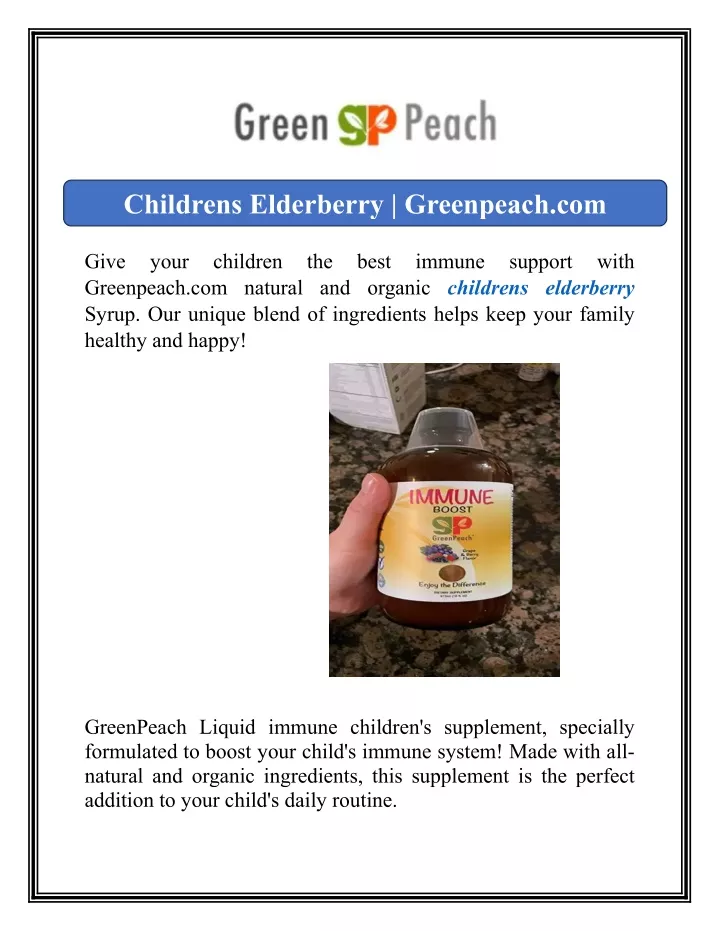 childrens elderberry greenpeach com