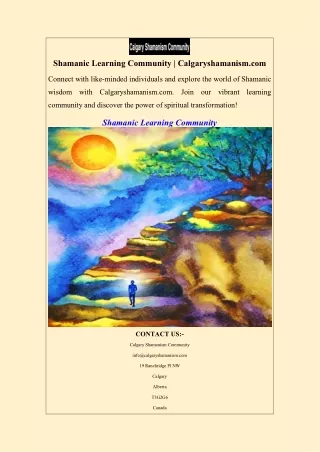 Shamanic Learning Community  Calgaryshamanism.com