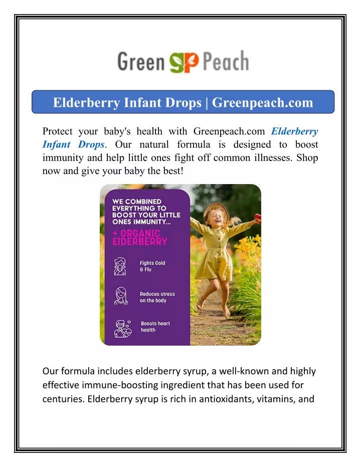 elderberry infant drops greenpeach com