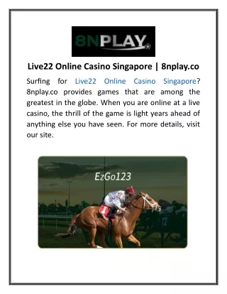 Live22 Online Casino Singapore 8nplay.co
