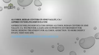 Alcohol Rehab Centers In Simi Valley, Ca | Aspirecounselingservice.com