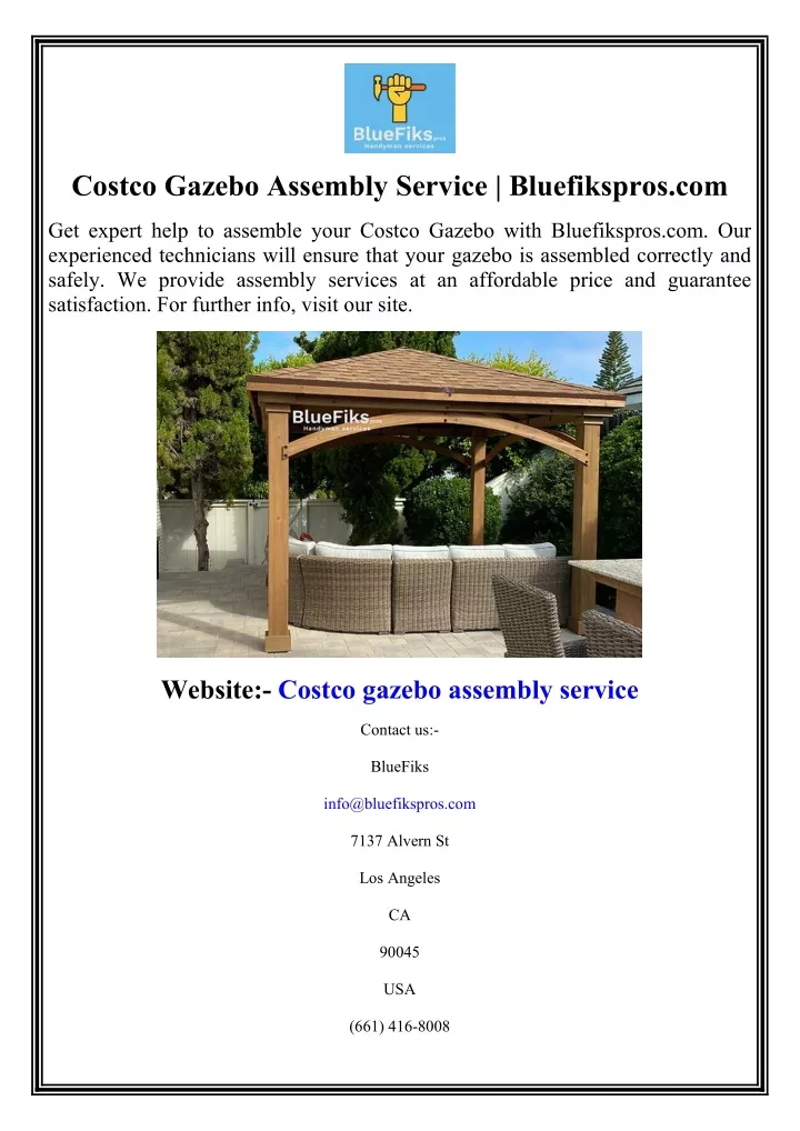 costco gazebo assembly service bluefikspros com