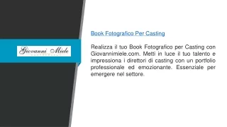 Libro fotografico per casting Giovannimiele.com